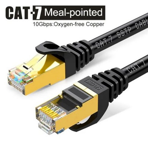 Samzhe Cat8 이더넷 케이블 SFTP 40Gbps 초고속 RJ45 네트워크 라우터 모뎀 용 금도금 커넥터 CAT8/7/6 Lan, CAT 7 Round Blue_20m | CHINA