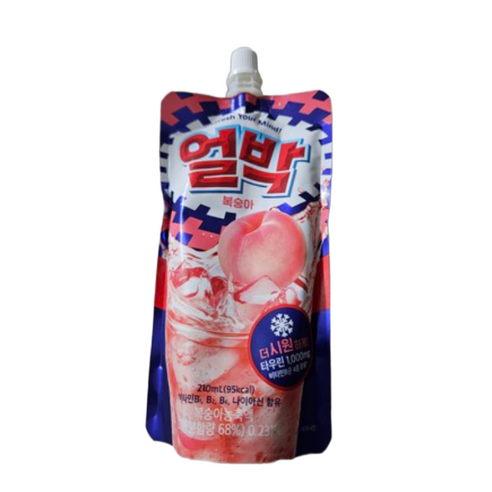 동아제약 얼박 얼음박카스 얼려먹는 복숭아 맛 음료 210ml 10개입