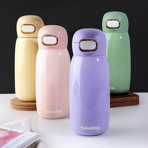 [DIY 스티커 증정] 동글동글 귀여운 우주인 텀블러 보온보냉병 350ml, 민트, 1개