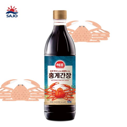 해표 홍게간장 500ml 국물요리 만능간장 감칠맛, 4개