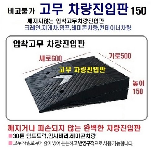 차량진입을 위한 고무차량진입판 15cm 2개 세트 휠체어경사로 차량진입을 위한 고무차량진입판 15cm 2개 세트 휠체어경사로