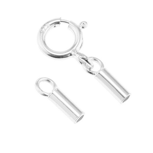 코드 엔드 캡 걸쇠 보석 925 스털링 실버 보석 찾기 용품 1mm-3mm, 1mm, {"사이즈":"5mm"}, {"수건소재":"실버"}