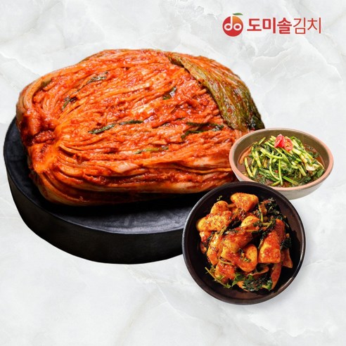 도미솔김치 3종세트 포기김치 열무김치 총각김치 총9kg, 9kg, 2개