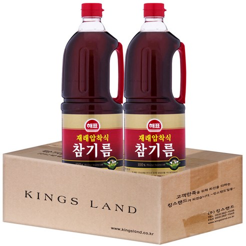 해표 재래압착식 참기름1.8L, 1.8L, 2개