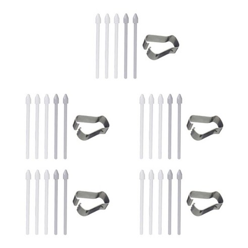 투에이비 갤럭시 탭 S펜 호환 교체용 펜촉 25pcs, 5세트, 화이트3p/그레이2p