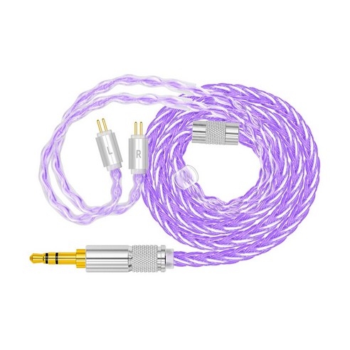 은도금 MMCX 2PIN 0.78mm 커스텀 이어폰 케이블, 2PIN 0.78mm 퍼플