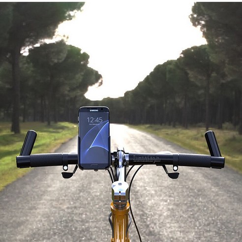 자전거 휴대 전화 브래킷 알루미늄 합금 전기 자동차 오토바이 휴대 전화 브래킷, 업그레이드 된 핸들 바 블랙 알루미늄 합금 회전