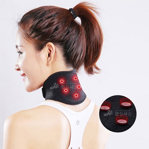 도매팜 벨크로 발열 경추 보호대 찜질 목 보호대 2세트 – 관절 사랑 넥키퍼