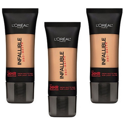 로레알파리 인팰러블 프로-매트 업 투 24HR 파운데이션, Natural Buff, 3개