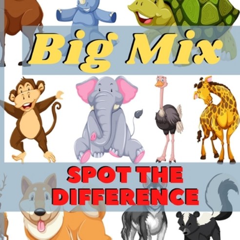 Big Mix - Spot the difference: Here is a wonderful full-colour spot the difference book for children... Paperback, Independently Published