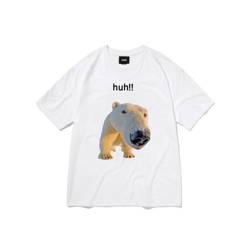 9월 30일 배송 SUADE HUH!! TEE WHITE