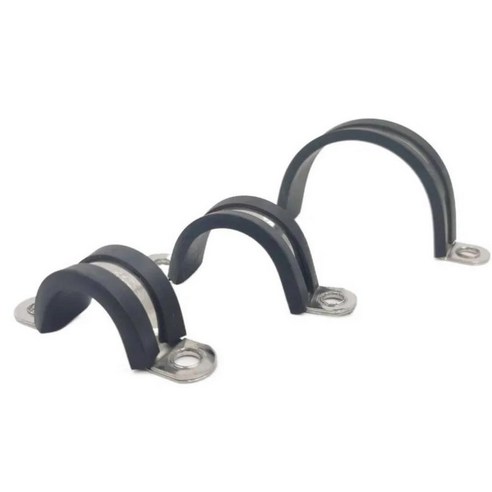 강화 고무 안감 새들 호스 클램프 케이블 파이프, 1개, 5. 15mm