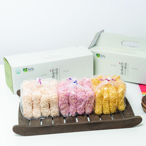 강릉은정한과 강정모듬 750g 세트 (유과 한과 명절선물 답례품 설선물 추석선물), 1개