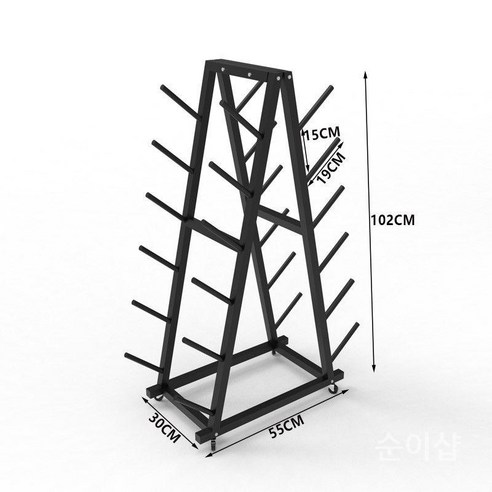 스노우 스케이트 서핑 보드 렉 거치대 디스플레이 진열대 행거 보관 홀더 스키샵, 바퀴가달린검은색6층(12개저장가능) 스키보관랙