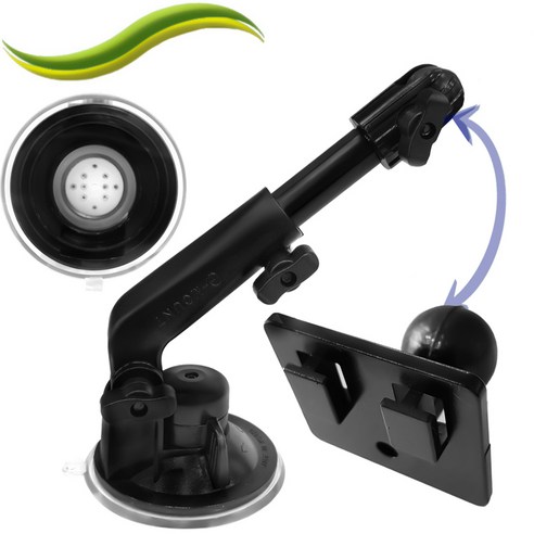 네비게이션 거치대 유리흡착 아이나비 파인드라이브IQ 현대 만도 폰터스 마이딘 에스오씨 씨앤에스링크, 2구연결고리