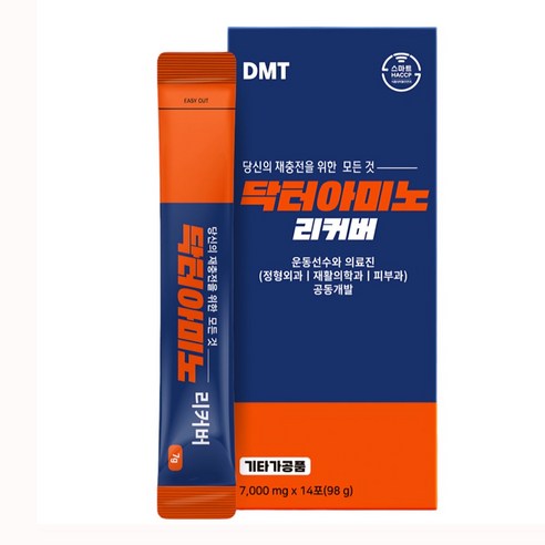 닥터아미노 리커버 / 7000mg x 14포 전문 의료진과 운동선수가 공동 개발한 회복과 재충전을 위한 아미노산 보충제 아르기닌 종합비타민 복합아미노산 고함량, 98g, 1박스