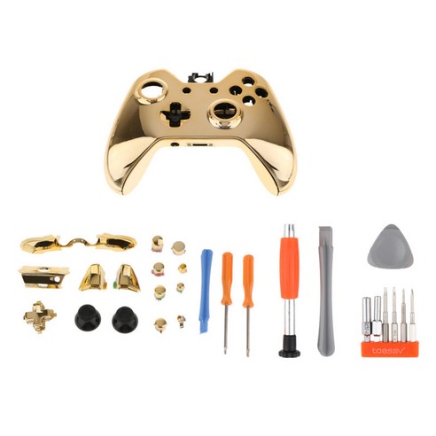 Xbox One 컨트롤러 및 스크루 드라이버 Pry 오프닝 수리 도구 삼각형 패들 교체 용 전체 주택 키트, 설명한대로, 다색, 설명한대로