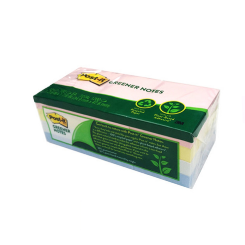 포스트잇 일반 노트 대용량 KR330-20A 팝업 리필, 단품 3m포스트잇653-4 8 3M 포스트-잇® Greener 노트 653-RPA(친환경4색 총1200장 34.9x47.6mm)