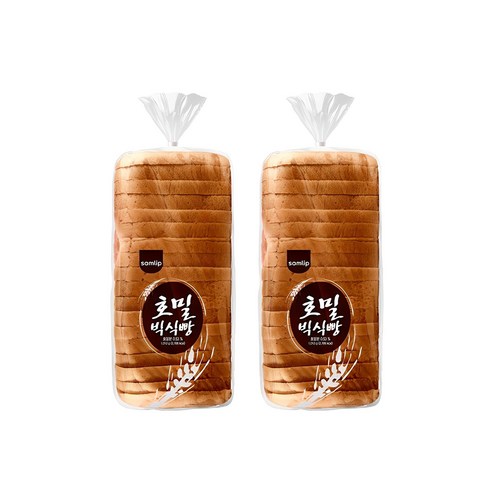 삼립 호밀빅식빵 (1 000g)*2봉/무료배송, 1kg, 2개