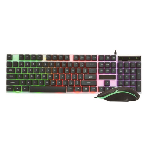PC/노트북/노트북용 USB 유선 게임용 키보드 104키 RGB LED 백라이트, 블랙, 433x128x3mm, 플라스틱