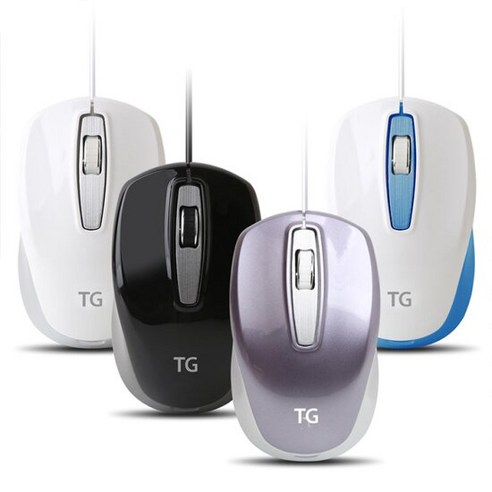 TG삼보 TG-M500U 유선 마우스 컴퓨터 노트북 USB, TG-M500U 유선 무소음 마우스 USB 컴퓨터 노트, 화이트블루