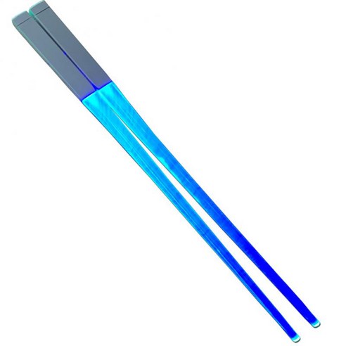 1 쌍 LED 빛나는 젓가락 콘서트 글로우 스틱 플래시 스틱 Lightsaber 젓가락 레스토랑 주방 식기 내구성 선물, 프랑스, Blue