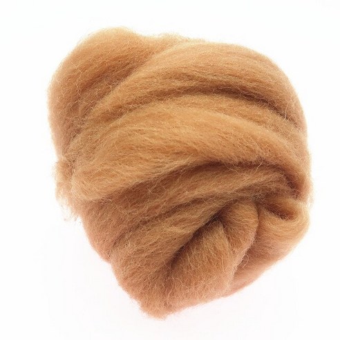 양모펠트 인형키링만들기 양모키링 브라운 컬러 시리즈 펠트 울 로빙 섬유 바늘 직조 DIY 10g x 8 50g 1, [01] 2