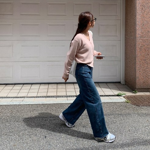 바잉몰 여성 [made/4size] ing denim#번트 뒷밴딩 컷팅 와이드 데님 팬츠 -3color