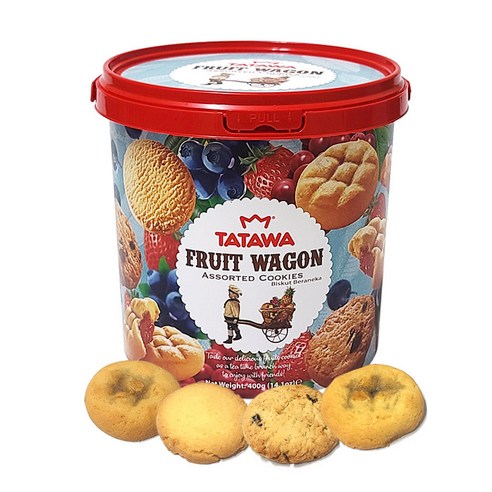 타타와 프룻 웨이건 어쏘티드 쿠키, 400g, 1개