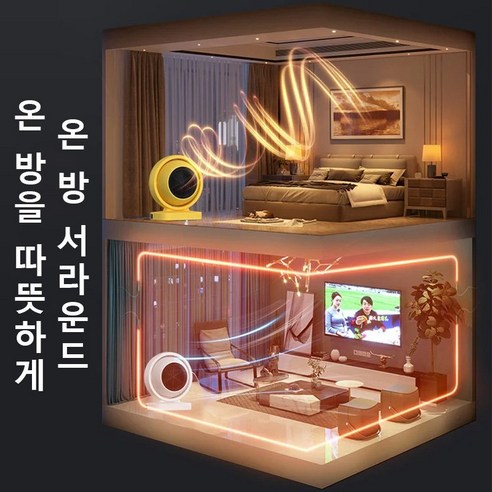 최고의 가성비로 무소음 미니온풍기와 3초 빠른 가열 기능을 제공하는 1+1 스마트 온풍기 전기히터