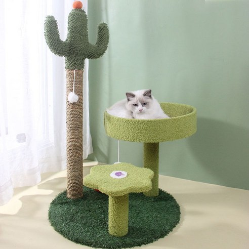 고양이의 편안함과 즐거움을 위한 고급스럽고 기능적인 캣 타워 나무 아기 집