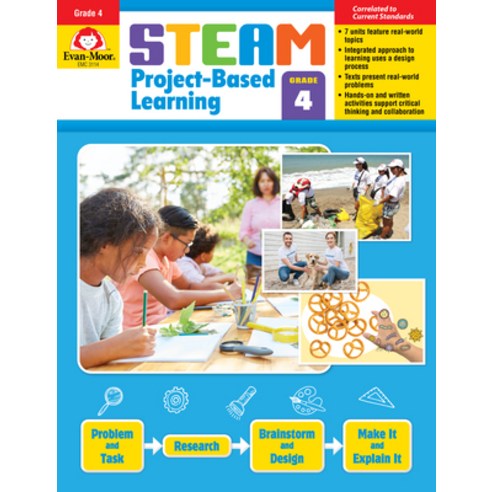 (영문도서) Steam Project-Based Learning Grade 4 Paperback, Evan Moor Educational Publi..., English, 9781645141907