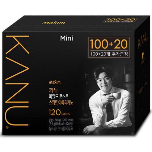 카누 미니 콜롬비아 블렌드 마일드 로스트 아메리카노, 1.6g, 1개입 카누미니마일드 11 카누 미니 마일드 스위트 아메리카노 100T+20T : 당일발송 ~, 1개, 120개입