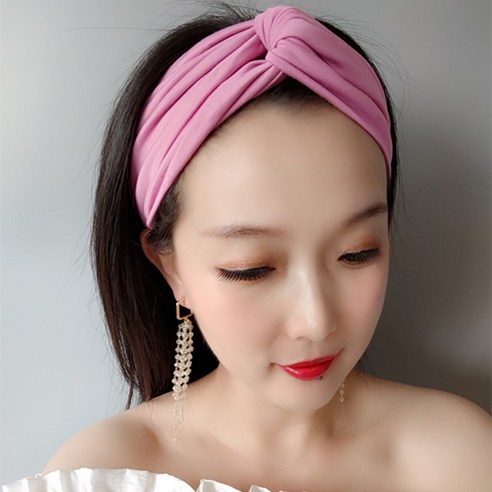 DFMEI 다목적 와이드 크로스 터번 헤어 밴드 프레스 헤어 와이드 사이드 모리 걸 심플 헤어 밴드