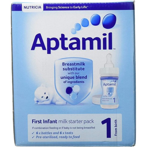 영국직송 Aptamil 1 First 밀크 Ready to Feed Starter 팩 6x70ml 압타밀