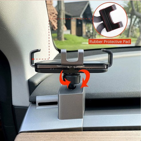 Xzante Tesla 모델 3 Y 자동차 액세서리 특수 휴대 전화 홀더 대시 마운트 브래킷 GPS 디스플레이 왼쪽, 회색