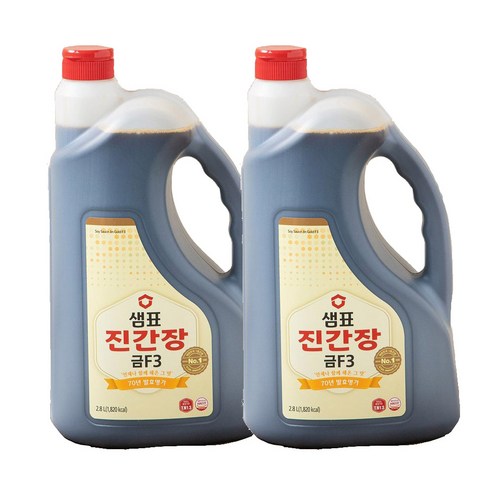 샘표 진간장 금 F3, 2.8L, 2개