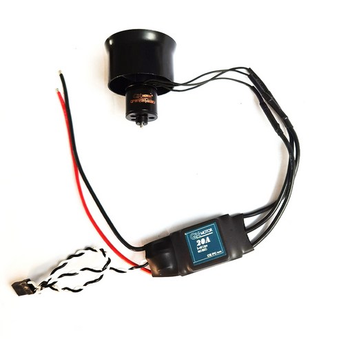 DIY RC 비행기용 브러시리스 모터 6 블레이드 덕트 팬 30mm EDF 5000KV 6000KV 7000KV 14000KV, 08 6000kv and 20A esc