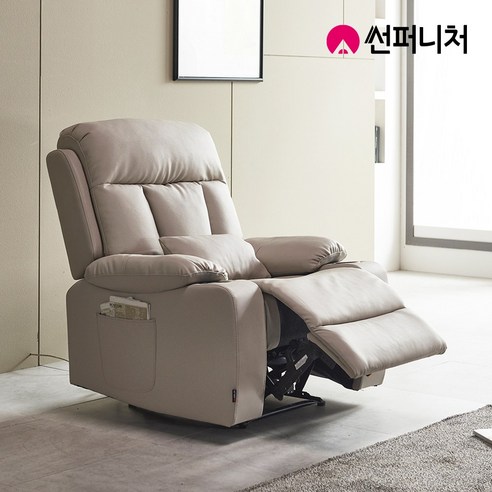 썬퍼니처 가구 1인용 전동 리클라이너 소파 7104 7108 5124 1668 가죽 USB 독립스프링 컵홀더 제로월 방문설치_어버이날 선물, 1668에어레더+리모콘_라이트베이지