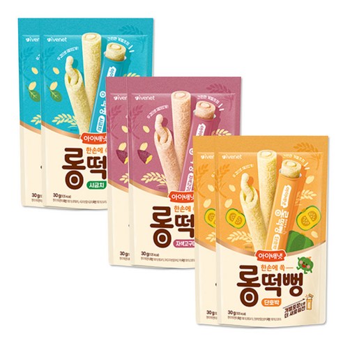 아이배냇 롱떡뻥 30g 3종 세트, 2세트