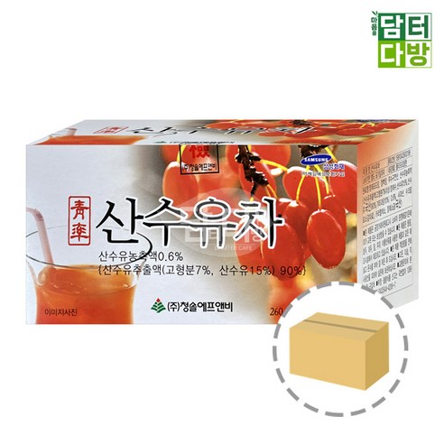 청솔 산수유차 20스틱 x5 23154EA, 13g, 20개