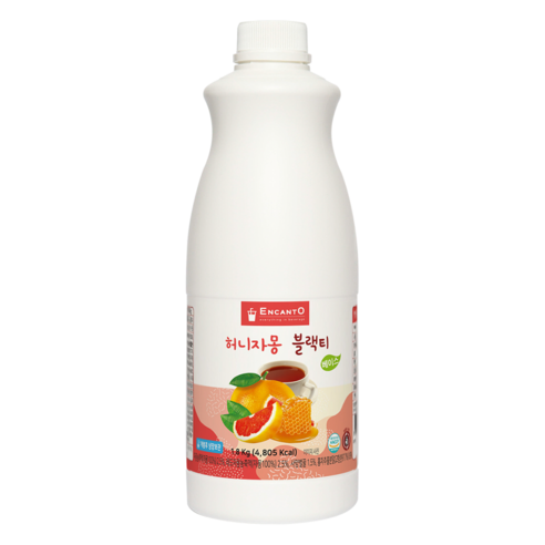 [엔칸토] 허니자몽블랙티베이스 1.8kg 과일청에이드 수제청 카페 신메뉴 음료베이스(1.8KG) 12956