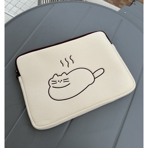 앨오앤지 댕댕냥이 캐릭터 태블릿 겸용 노트북파우치, 하트쿠키