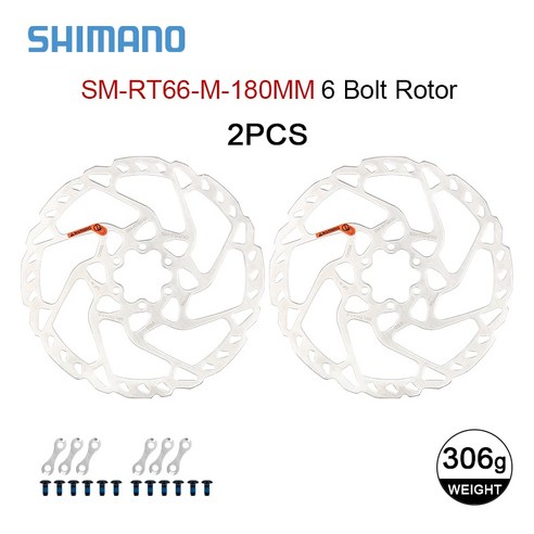 Shimano SM-RT76 SM-RT66 SM-RT64 SM-RT54 디스크 브레이크 로터 160mm SM-RT66 203mm slx zee deore mtb 사이클링 부, sm-rt66-m-180mm