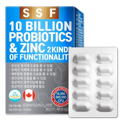 순수식품 100억보장 프로바이오틱스 60캡슐(2개월분) 17종 생유산균 캐나다직수입 신바이오틱스 프리바이오틱스, 1개, 60캡슐