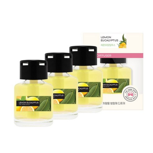 더허브샵 차량용 방향제 디퓨저 70ml, 레몬유칼립투스, 3세트