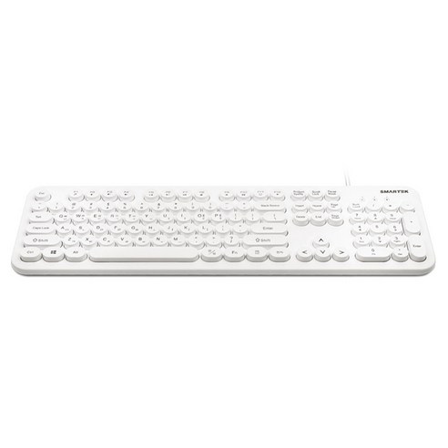 스마텍 레트로 멤브레인 유선 키보드 STK-2100, 일반형, 화이트, 화이트