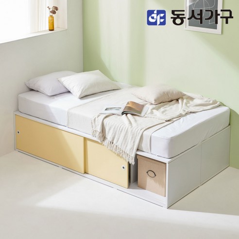 동서가구 소이 꼬모 슬라이딩 수납 침대 SS 매트포함 YUR172, 화이트레몬버터 슬라이딩침대 동서가구 소이 꼬모 슬라이딩 수납 침대 SS 매트포함 YUR172, 화이트레몬버터 슬라이딩침대