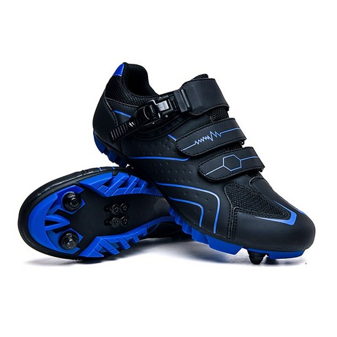 사이클링 신발 남자 통풍 스포츠 자전거 스니커즈 전문 운동 자전거 신발 산악 자전거 신발 도로, 230, XJ-568 Black blue