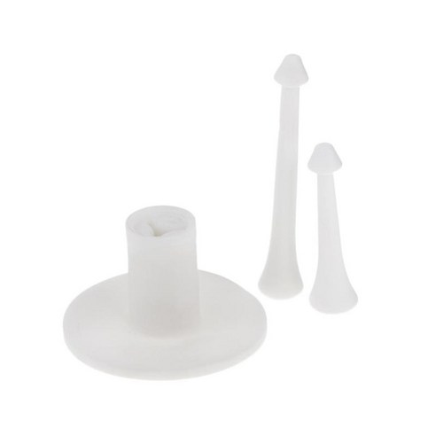 2개의 티가 있는 골프 고무 티 홀더(42mm + 68mm), 화이트